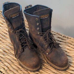 Carolina Men's Waterproof Brown Lace-Up Work Boots